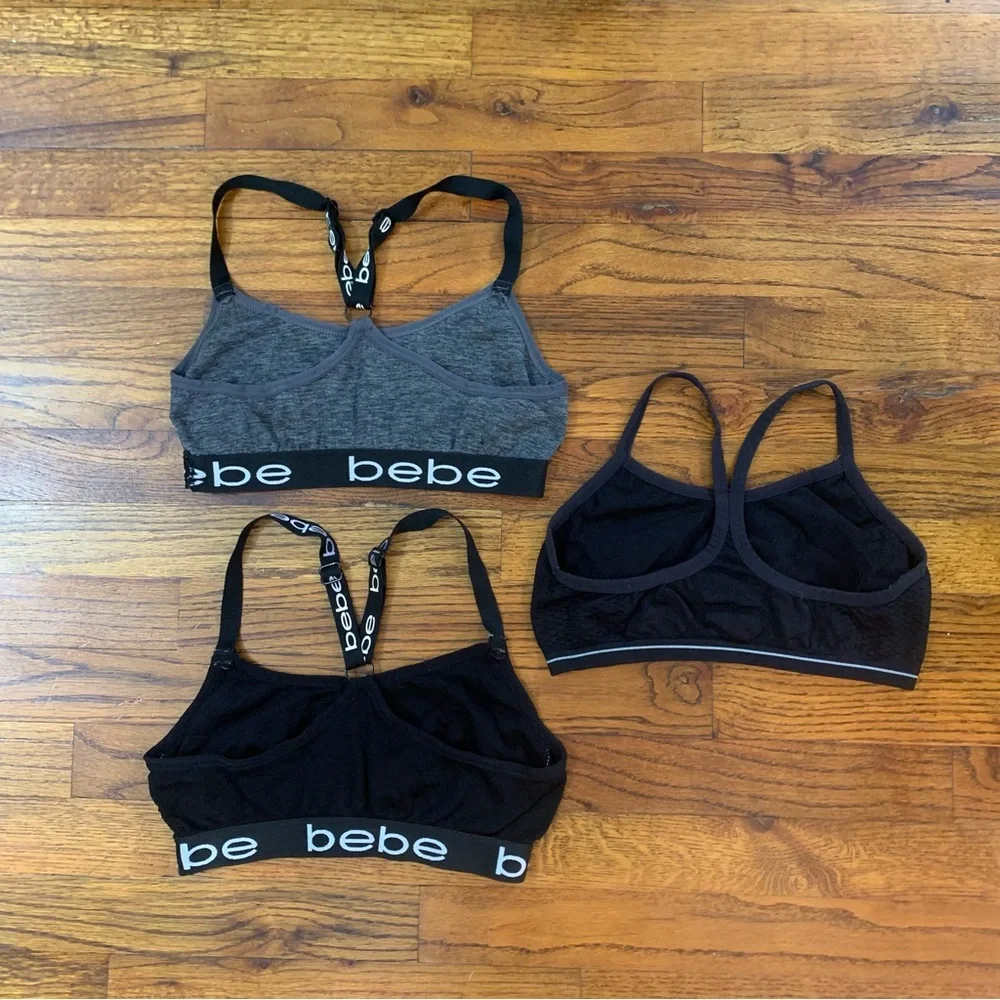 3 Girls Bras Sport Bras Athletic Activewear Top CG BEBE Brands 34 - 36 M - L